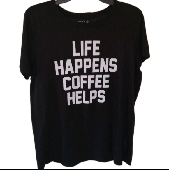 Torrid Slim Fit Black Instant Message Tshirt 0 - Picture 2 of 6